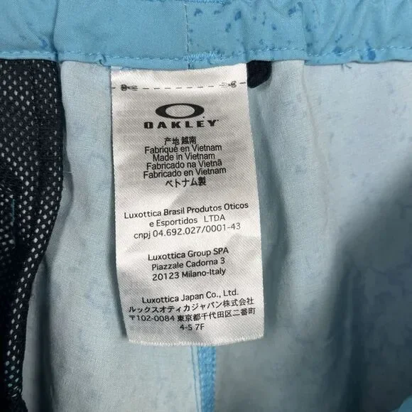 Oakley mens board shorts blue size small regular fit summer vacation casual - Picture 3 of 4